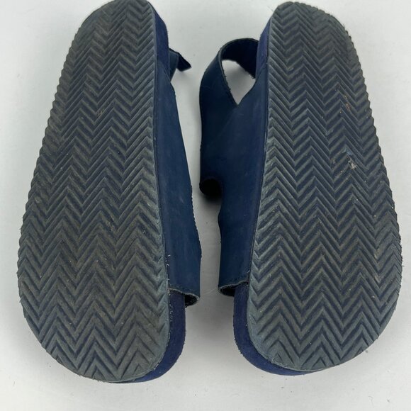 H&M Kids Sandals Size 1.5 EU 33 Blue Faux Leather Flat Heel Open Toe Ankle Strap - Picture 6 of 6